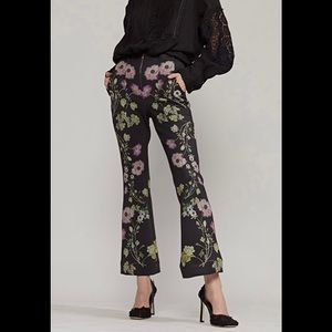 Cynthia Rowley Hunter Bonded Cropped Flared Pants Size 10